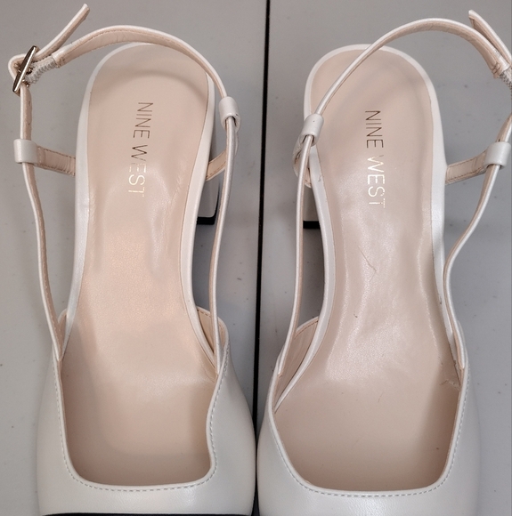 Nine West Nudora Women's Business Office Classic Slingback Cap Toe Block Heels - Picture 7 of 15